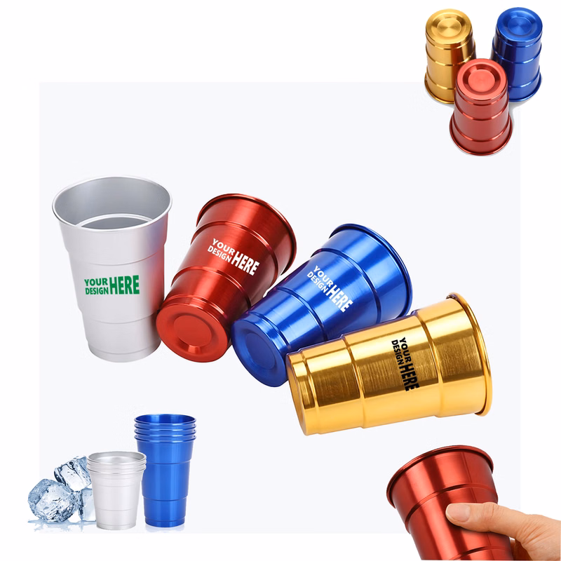 Custom 16oz Reusable Stadium Party Beer Aluminum Cup