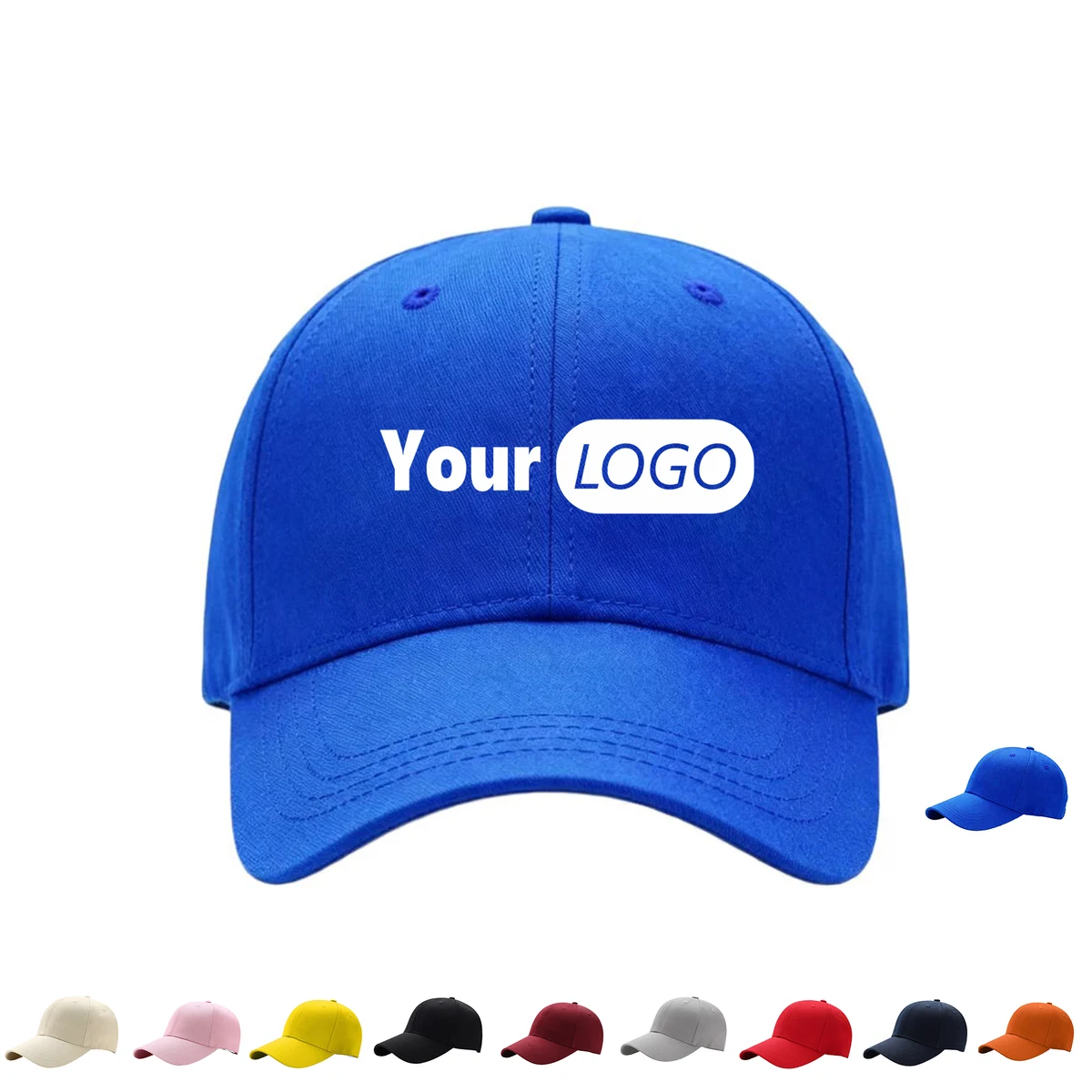Classic Six Panel Cotton Blank Baseball Cap 1