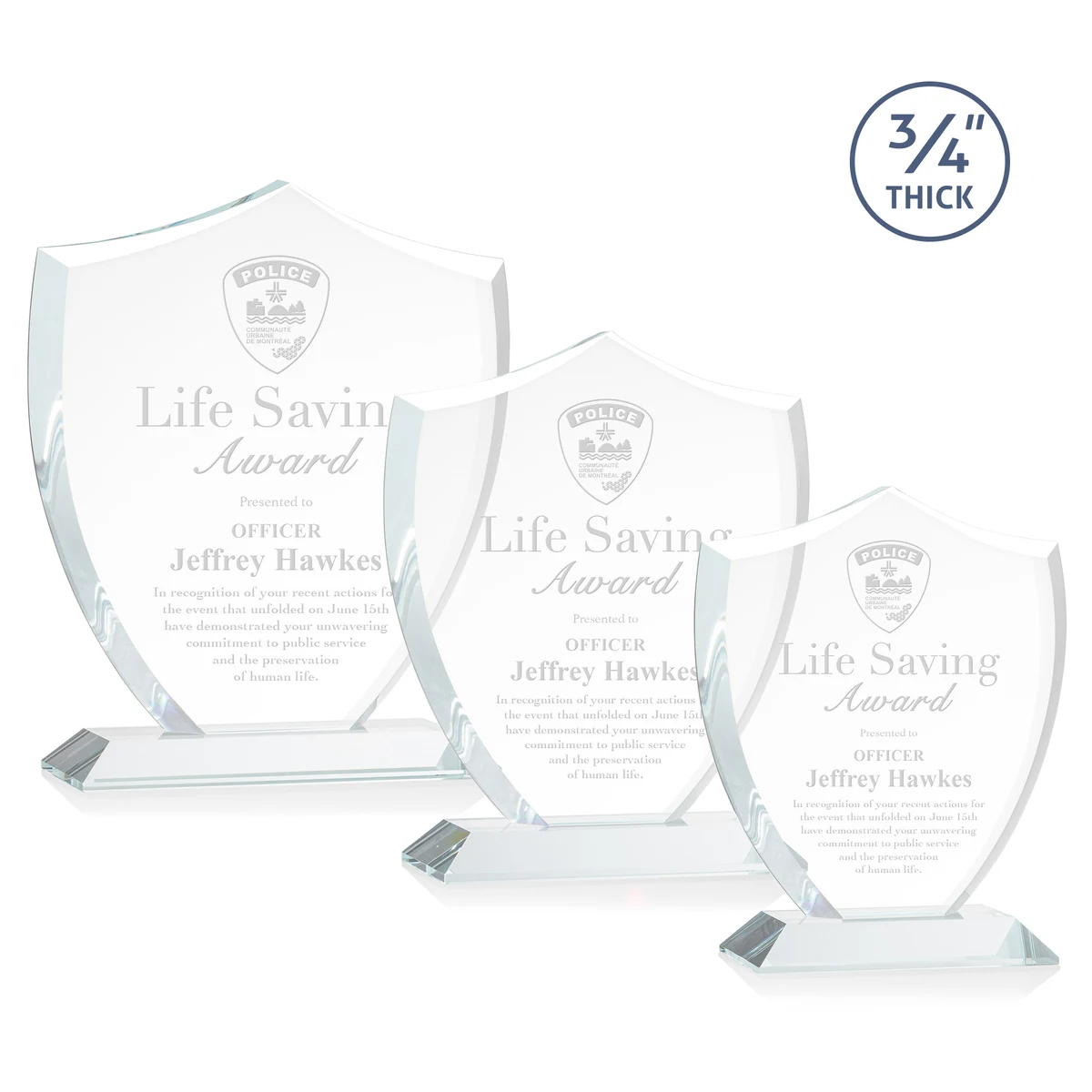 Scudo Shield Award - Clear 1