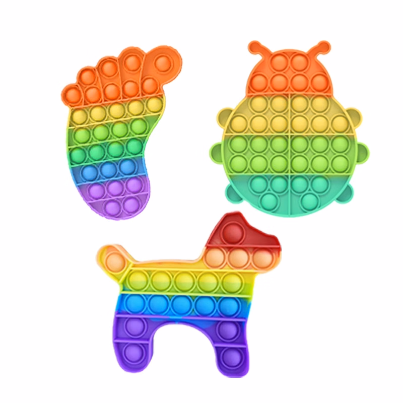 Rainbow  Fidget Toys Push Bubble
