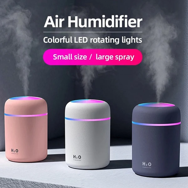 300ml colorful lights mini Timed power off air humidifier 1