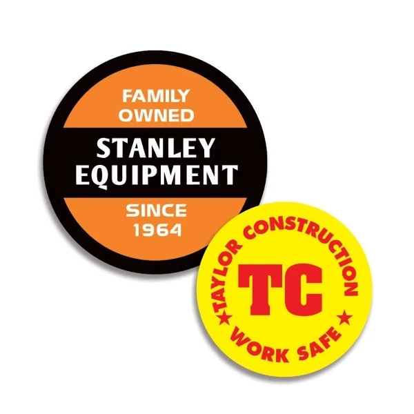 Hard Hat Decal - Any Shape - 2.6 - 4 sq" (FULL COLOR or PMS COLOR MATCH)) 1