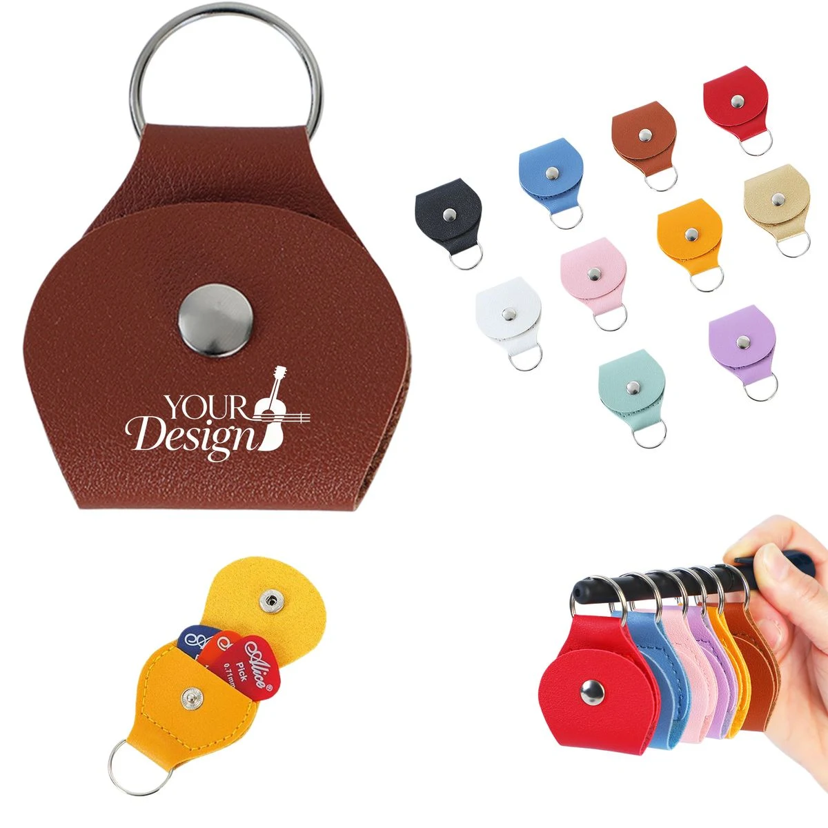 PU Leather Guitar Pick Holder 1