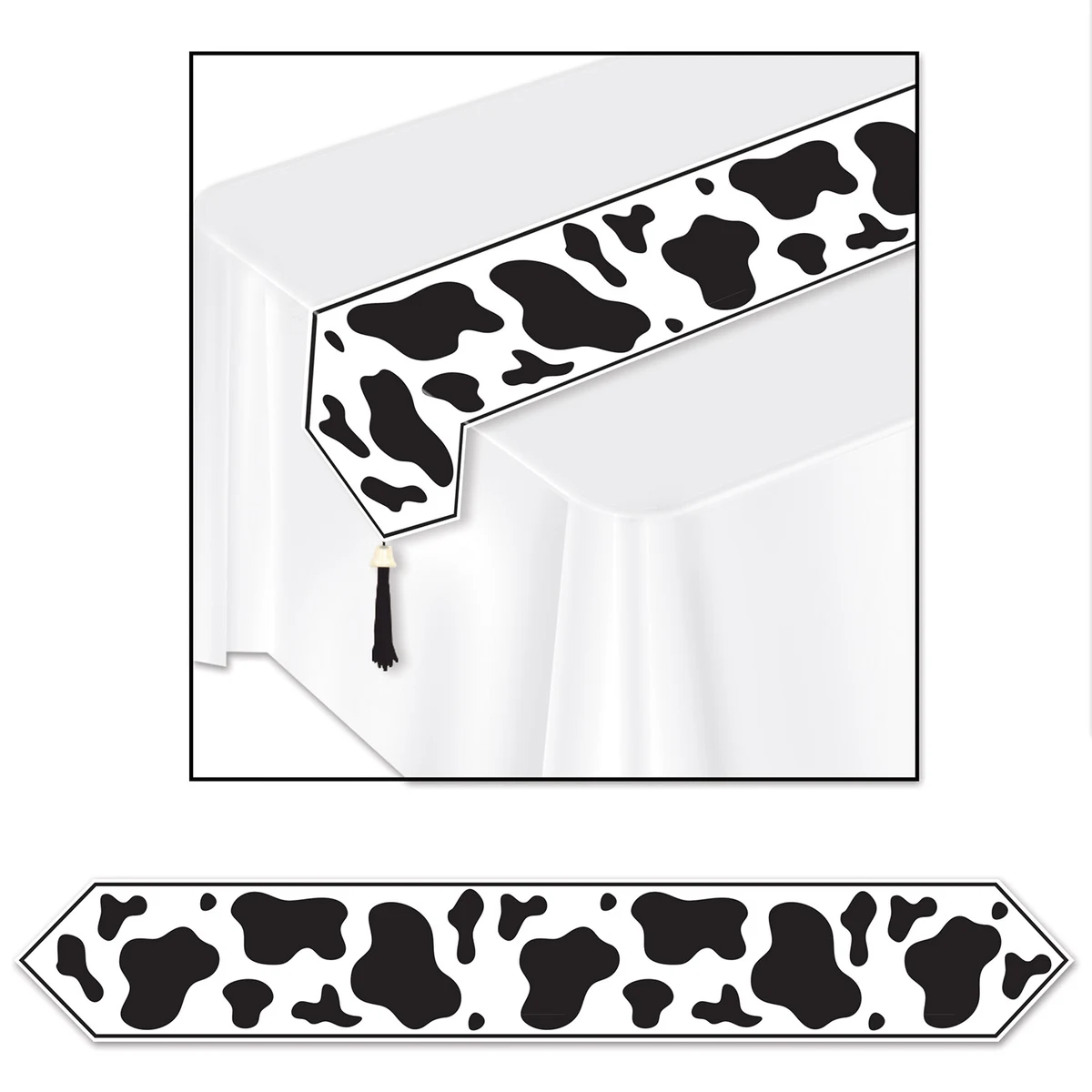 Printed Cow Print Table Runner 1