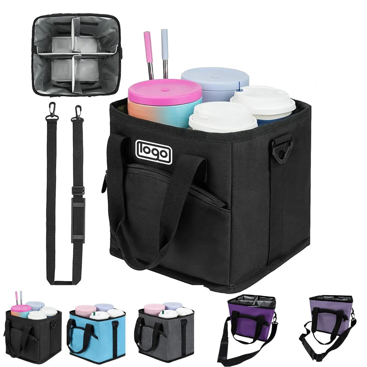 Oxford Insulated 4-Cup Drink Carrier 1