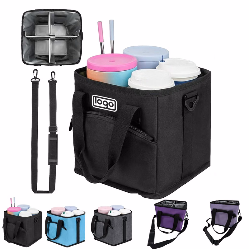 Oxford Insulated 4-Cup Drink Carrier