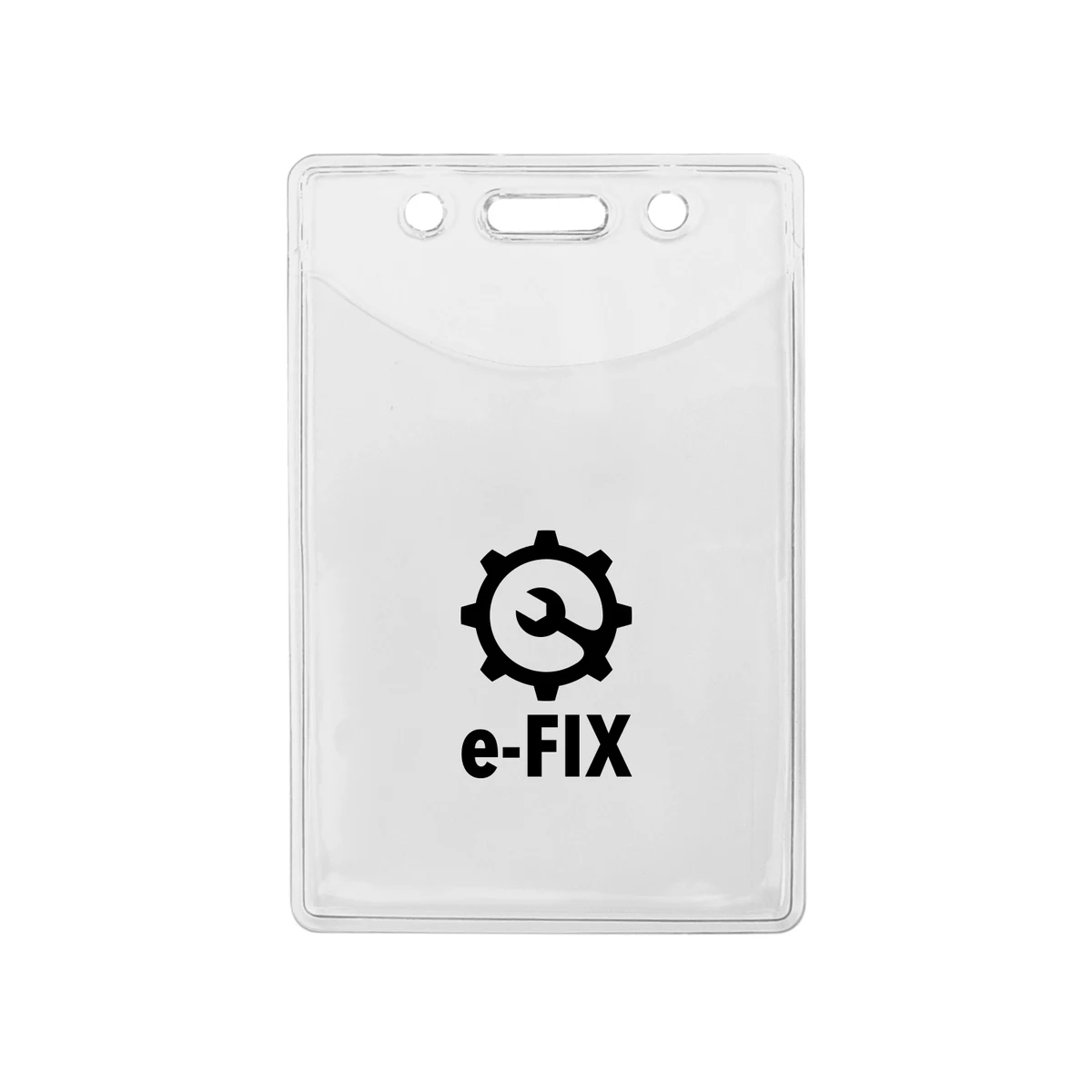 2.67" W x 4.04" H - Vertical Clear Vinyl Badge Holder (1 Color Imprint) 1