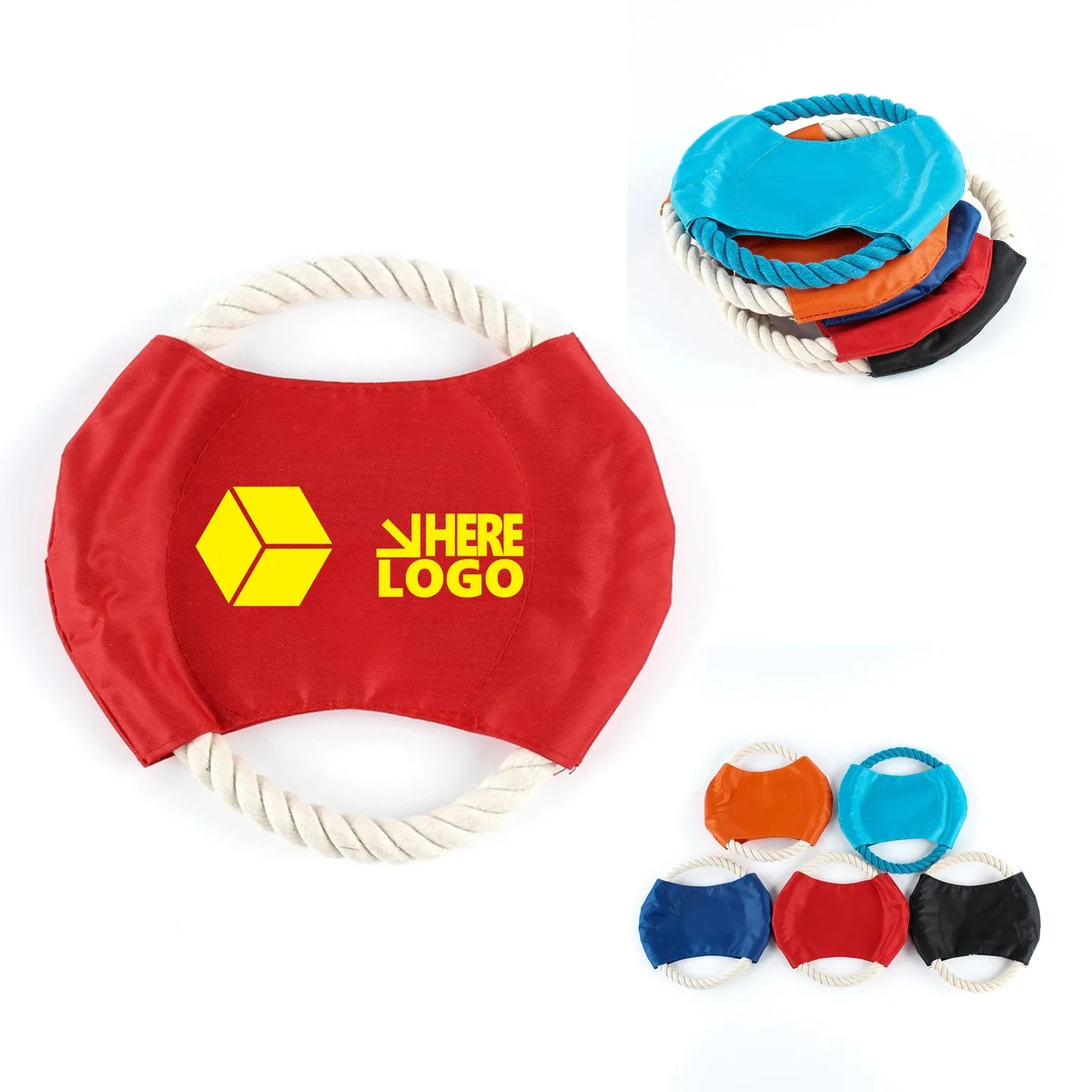 Pet Dog Flying Daisc Round Rope Toy 1
