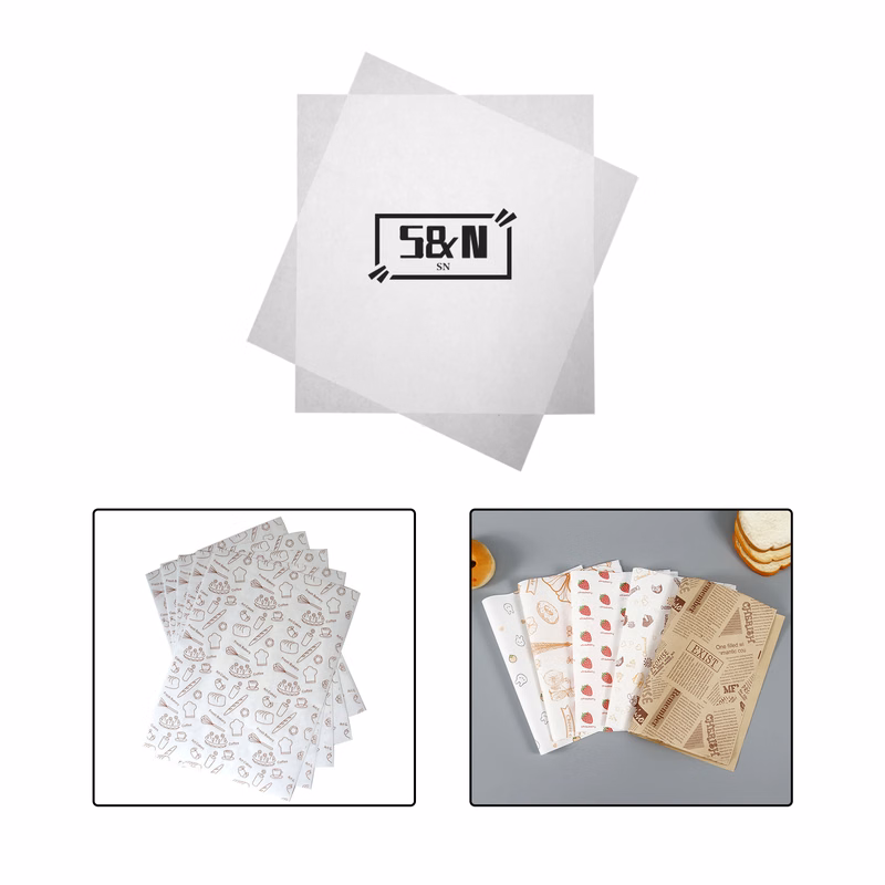 12" x 12" Grease Resistant Food Wrapping Paper