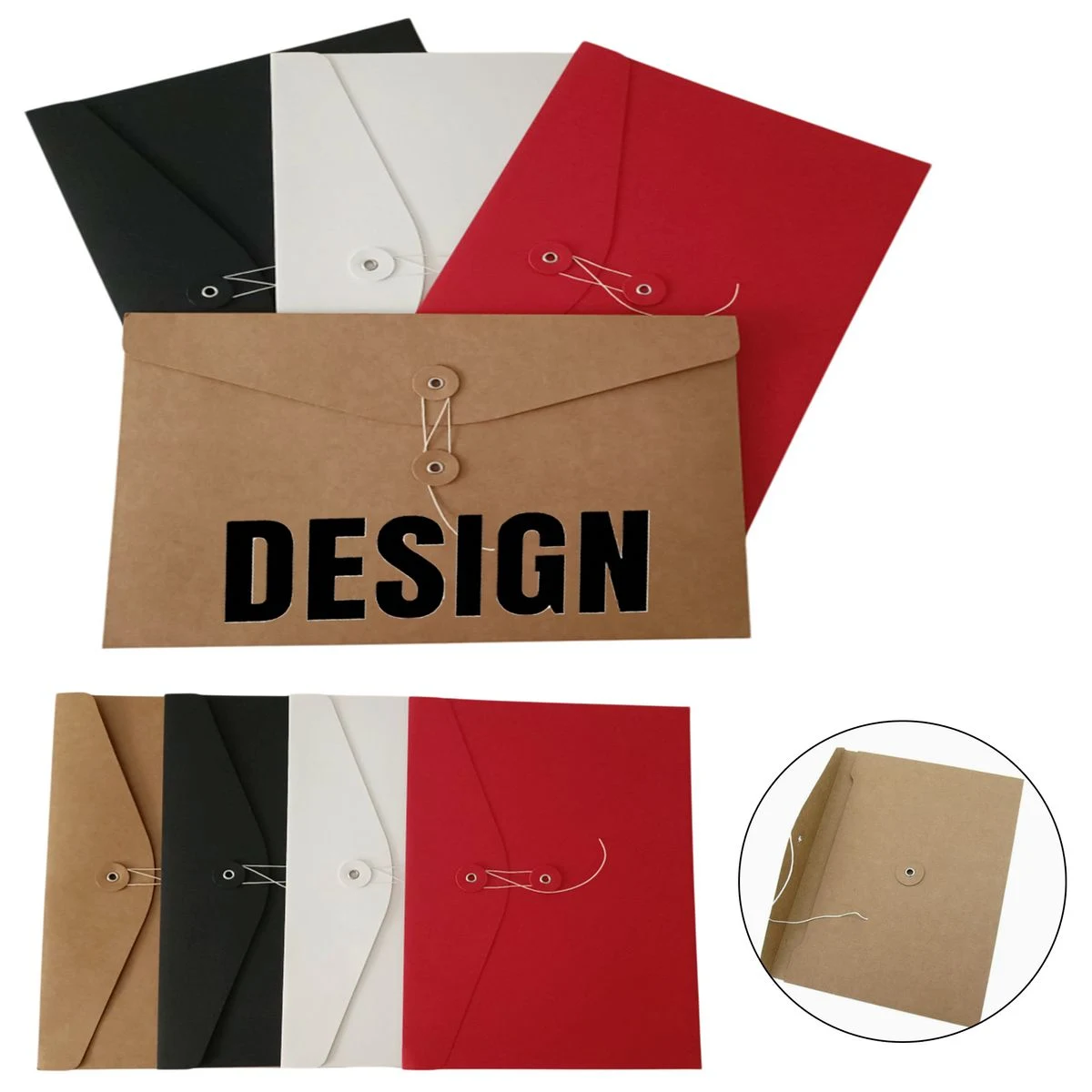 A4 Thick Kraft Paper Document Envelope File Bag 1