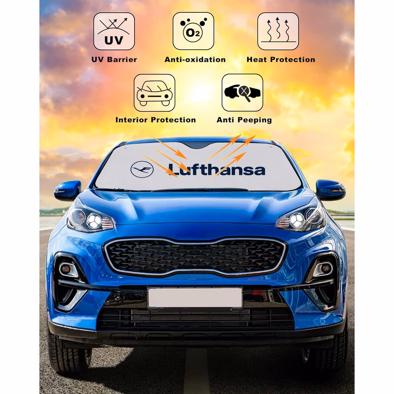 Custom Front Windshield Sun Shade (Extra Large Size)
