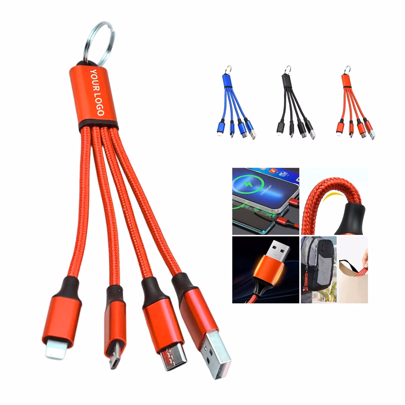 Keychain Charging Cable 4-In-1