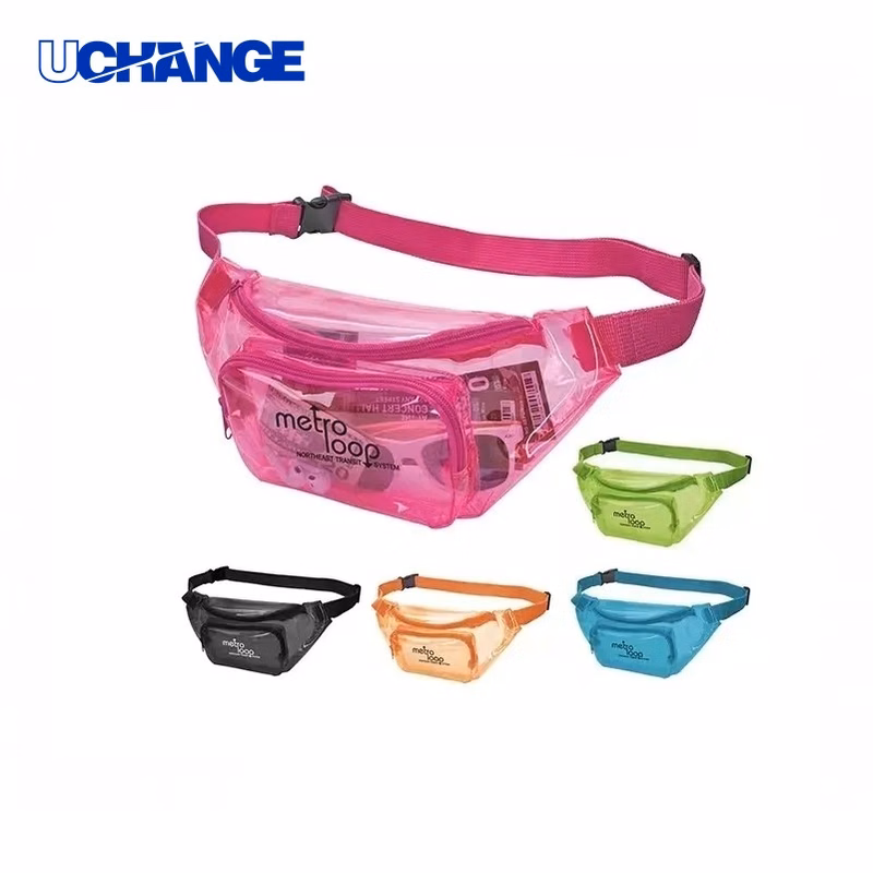Clear PVC Two-Zipper Funny Bag Organizer for Events
