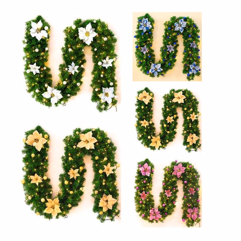 LED Light Flower Strip Ornament Garland