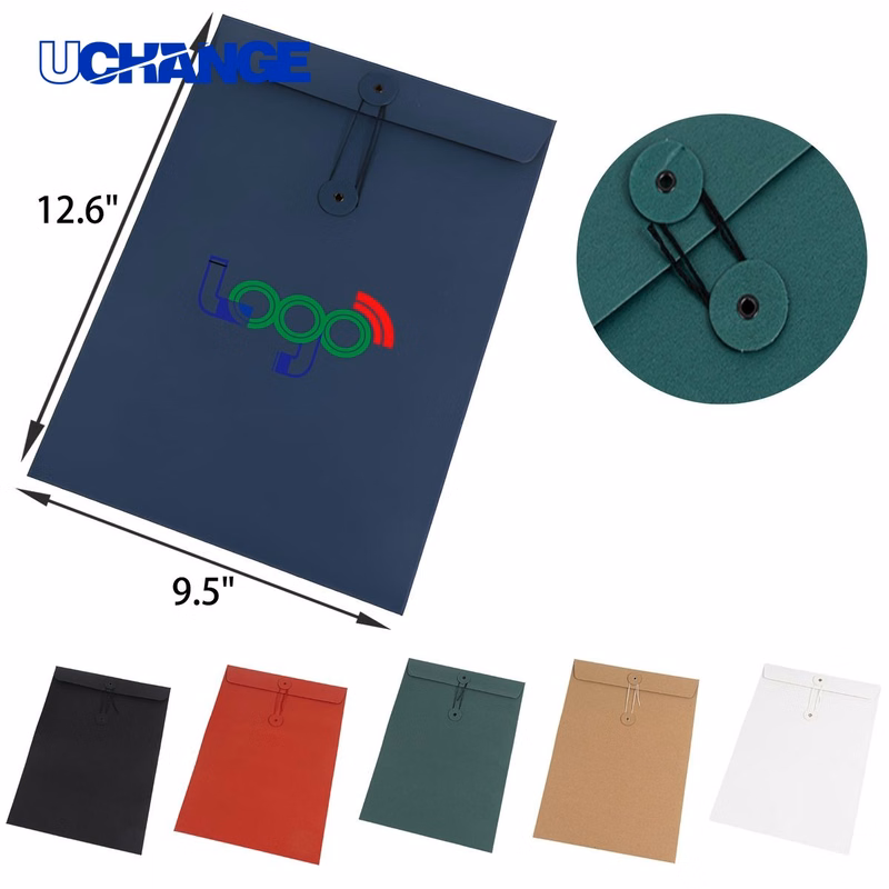 Durable A4 Kraft Paper Folder Document Bag Organizer