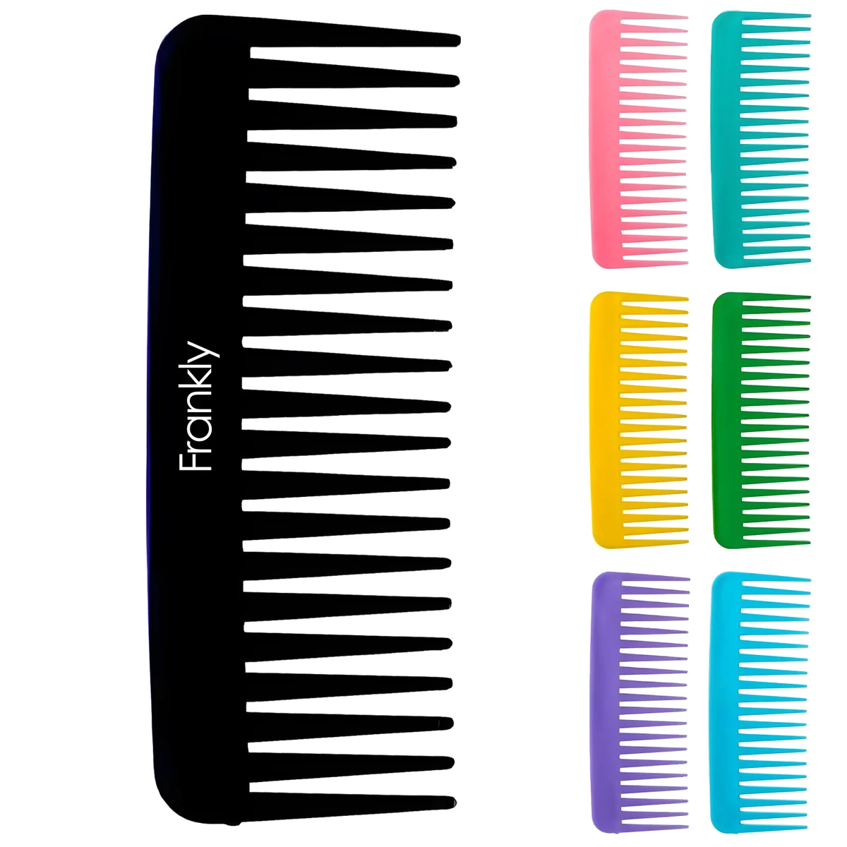 Rectangular Wide Toothed Plastic Comb 1