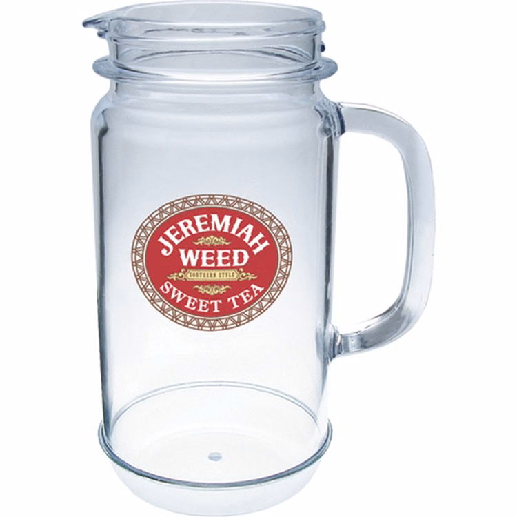 32oz Plastic Mason Jar Style Pitcher with Handle