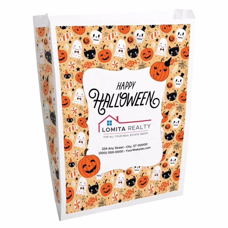 Halloween Scatter Design 3 Merchant Paper Bag (12" x 15" x 2.5")