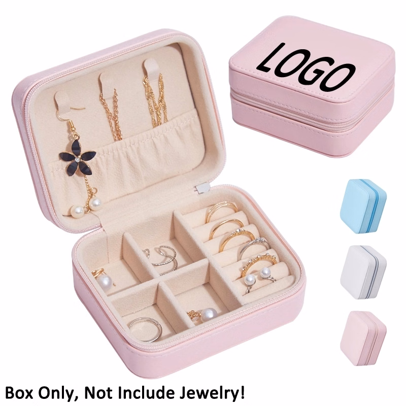 Portable Travel Jewelry Organizer Box & Earring Ring Storage