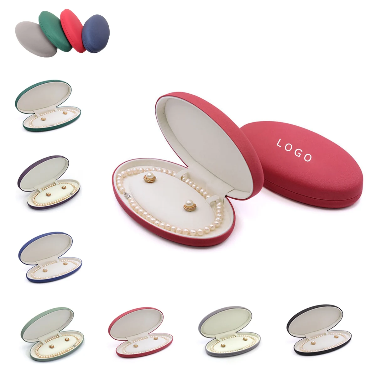 Oval Pearl Necklace Box 1