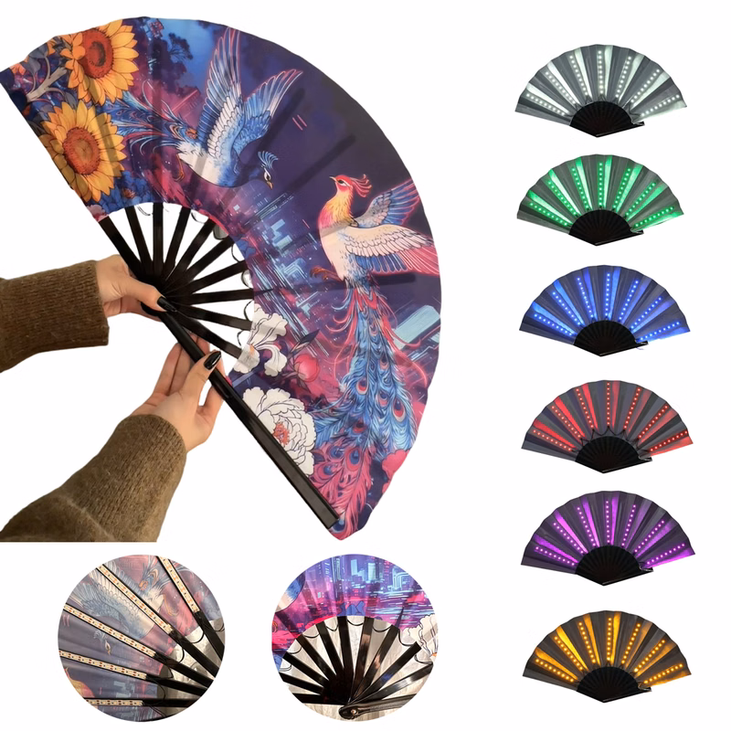 13" LED Lighting Folding Hand Fan