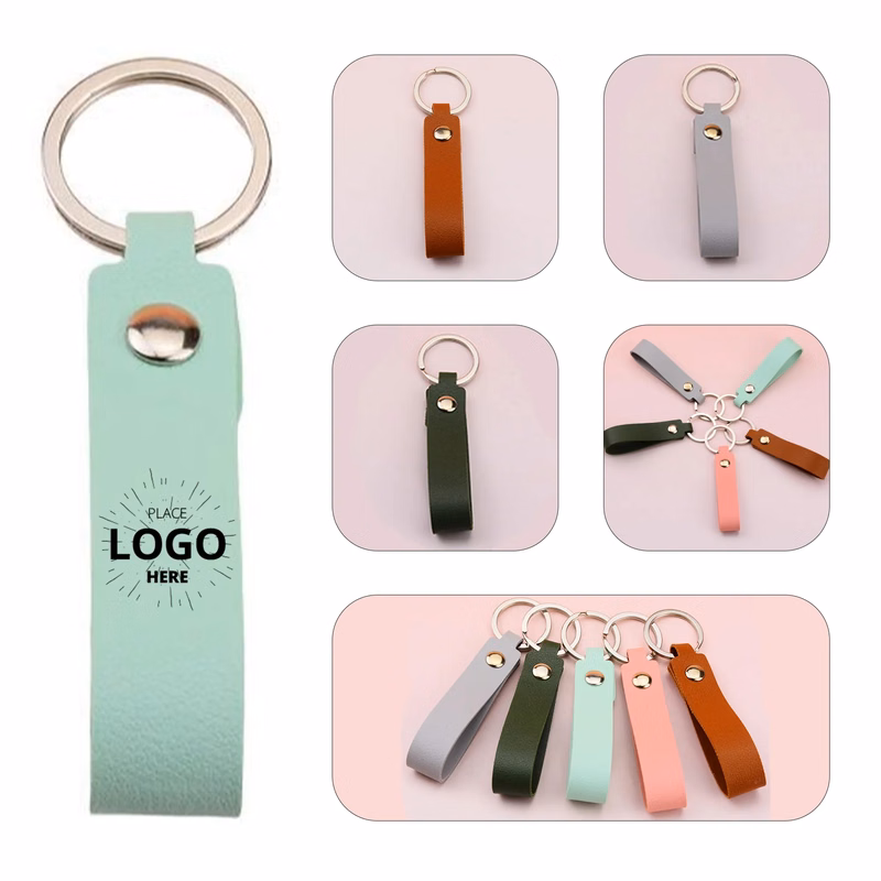 Strip Shaped Leather Keychain