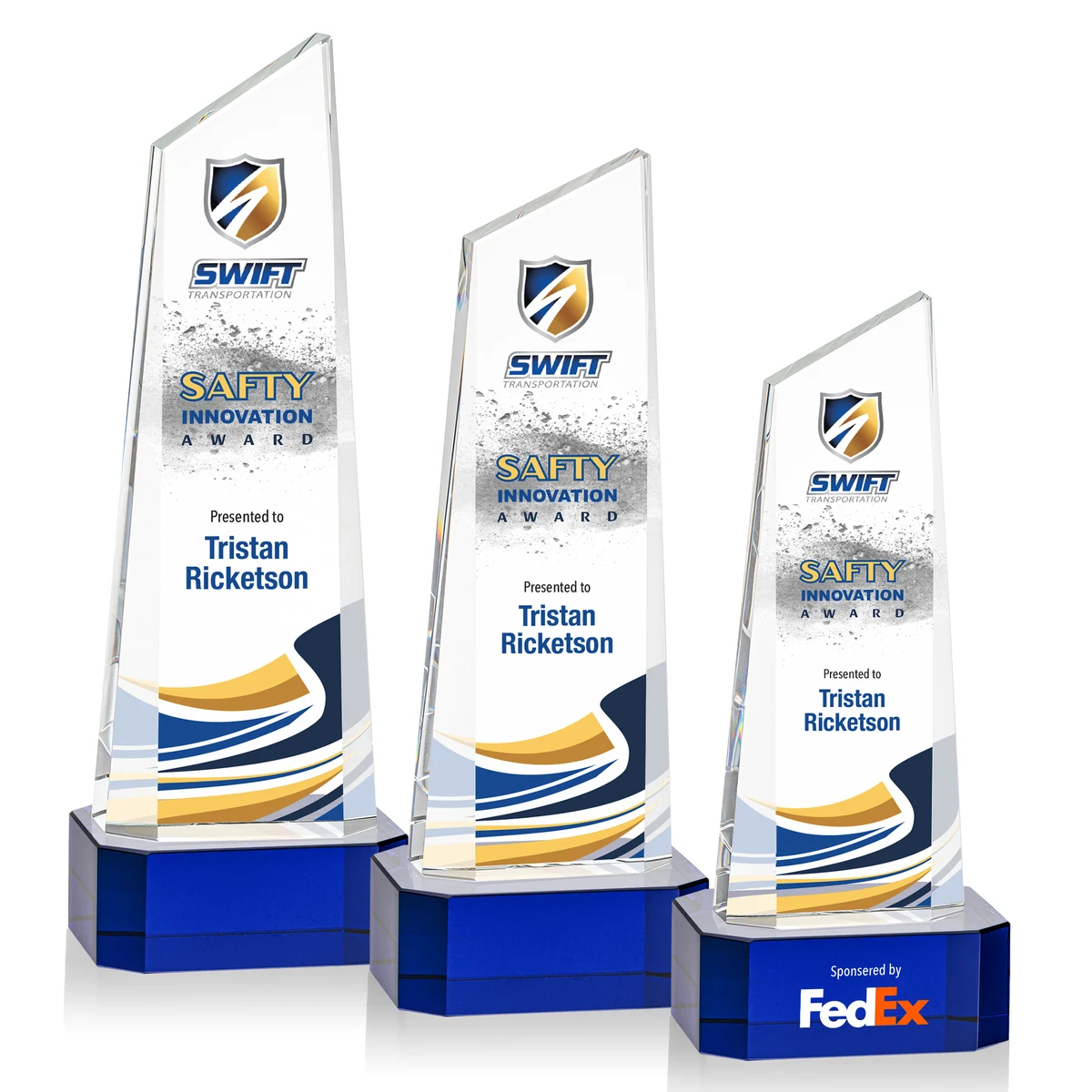 Belmont Tower VividPrint™ Award on Padova - Blue 1