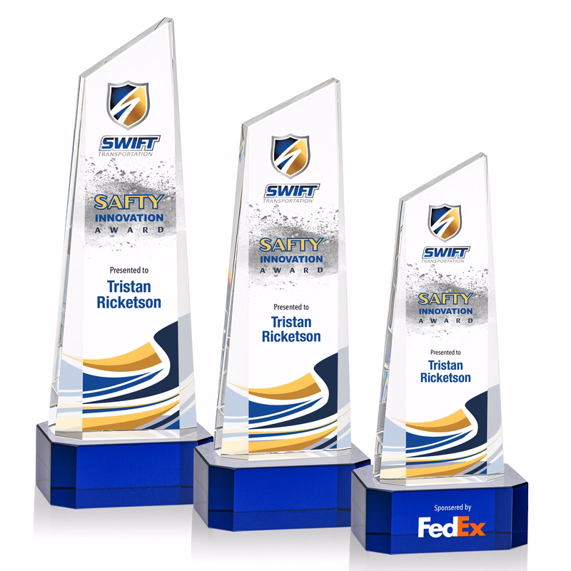 Belmont Tower VividPrint™ Award on Padova - Blue