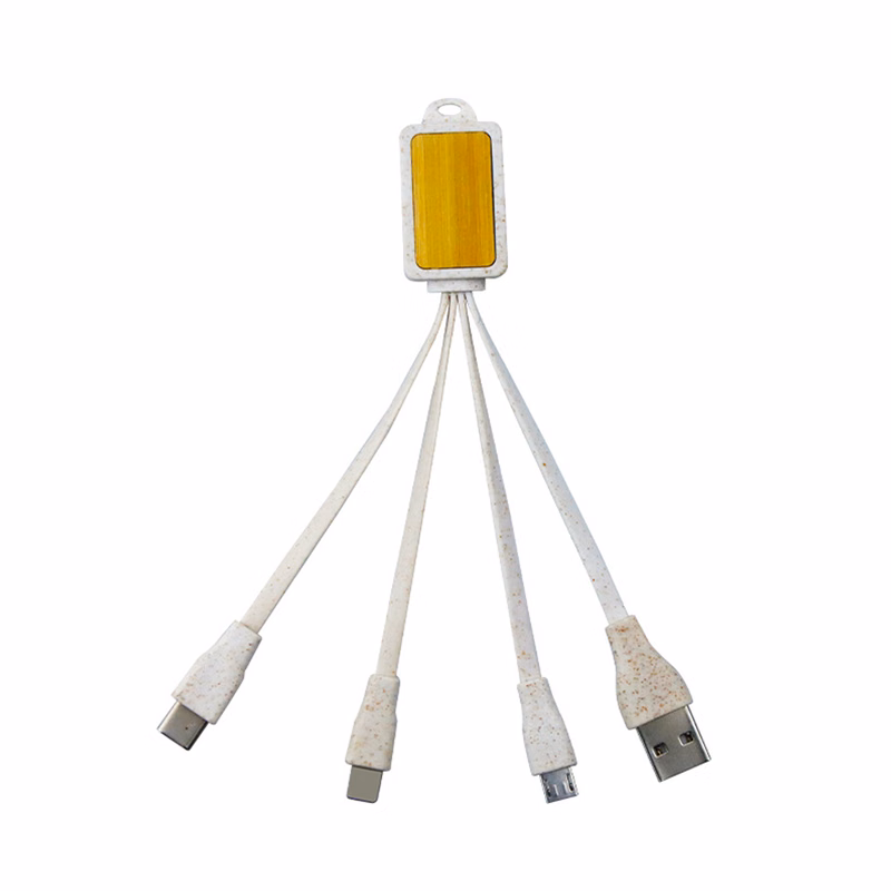 3 In 1 Wheat Straw Charging Cables