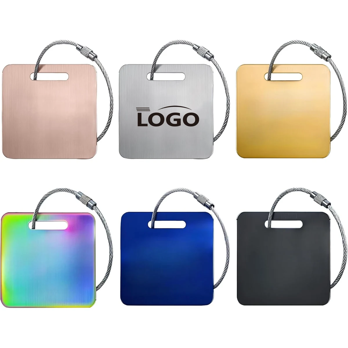 Stainless Steel Luggage Tag ID Travel Keyring 1