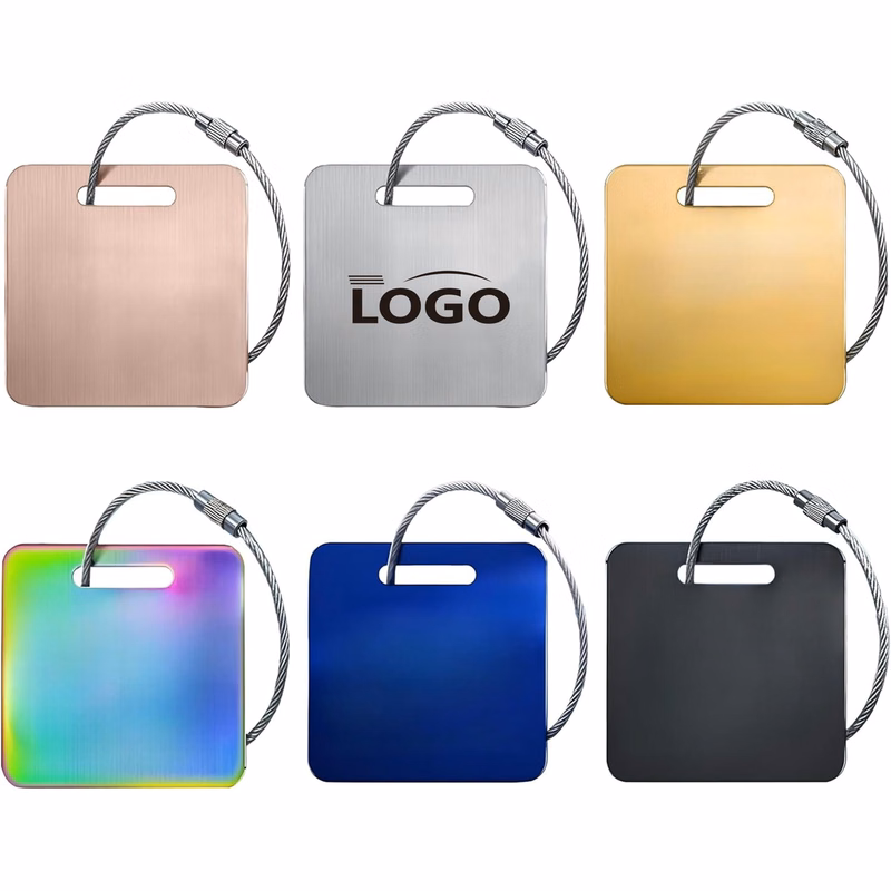 Stainless Steel Luggage Tag ID Travel Keyring