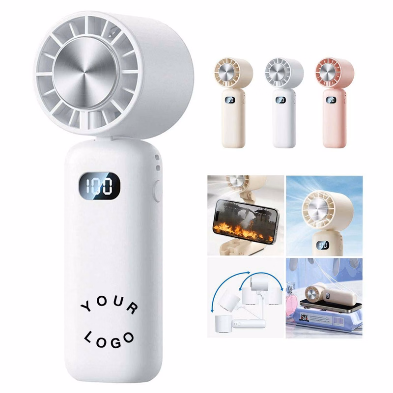 Handheld Cooling Fan with Ice Plate Macaron Colors