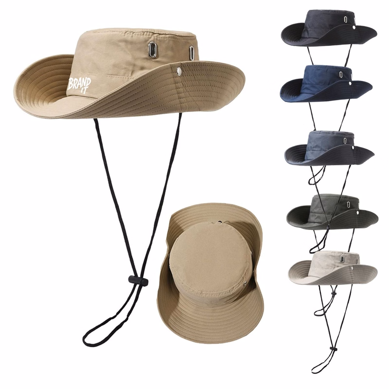 Foldable Wide Brim Bucket Hat