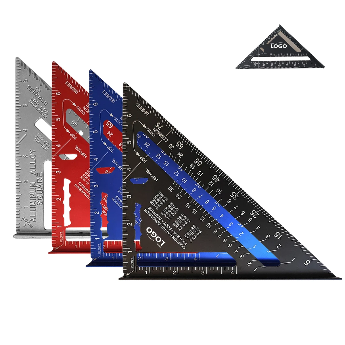 Aluminum Alloy 7-Inch Triangular Carpenter Square 1