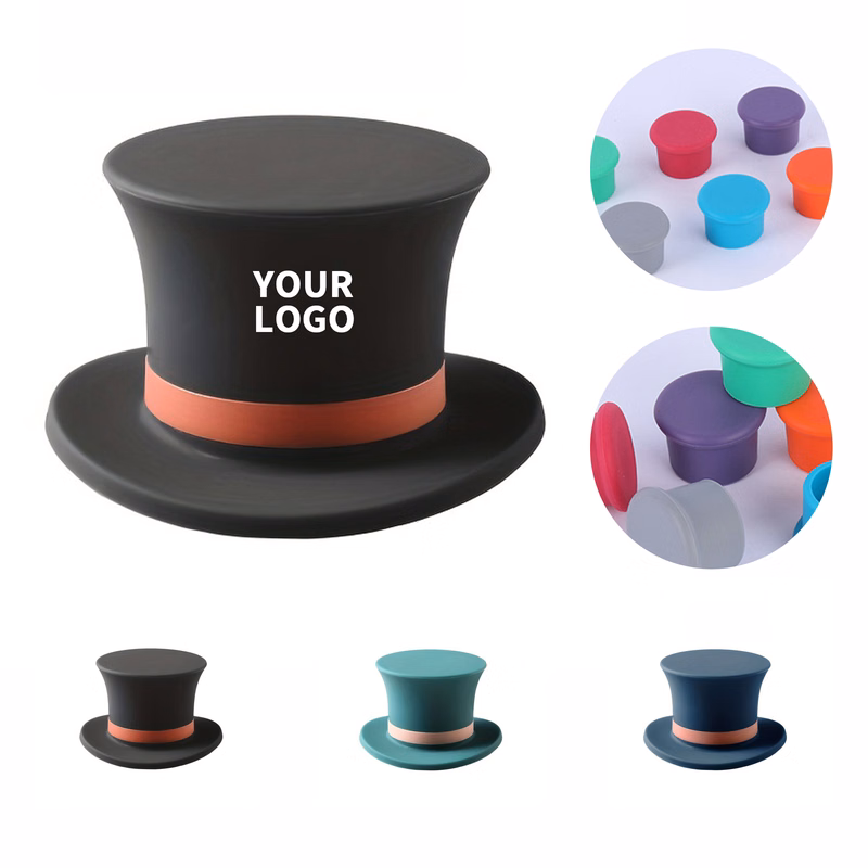 Food Grade Silicone Bottle Stopper Top Hat Style