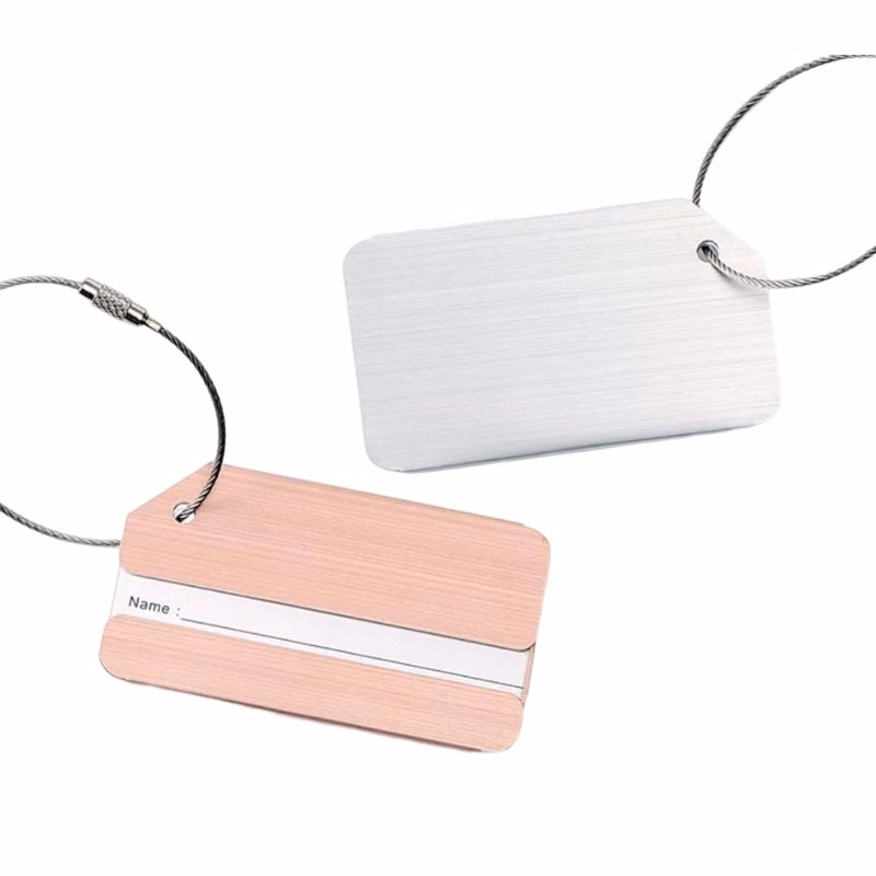 Aluminum Luggage Tag (Cornered)