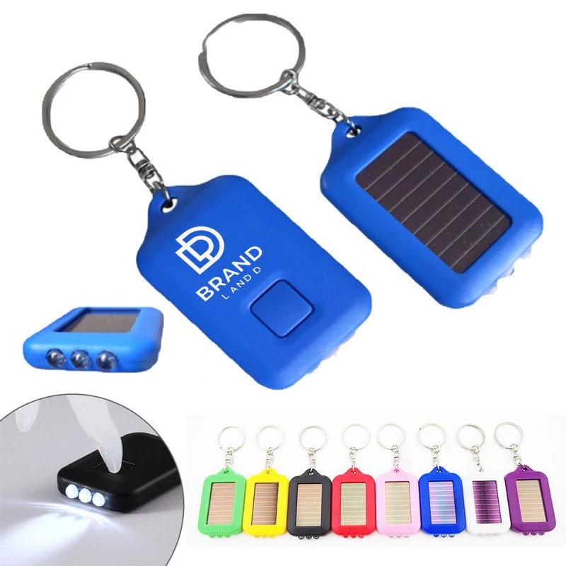 Emergency 3 LED Torch Solar Flashlight Keychain 1