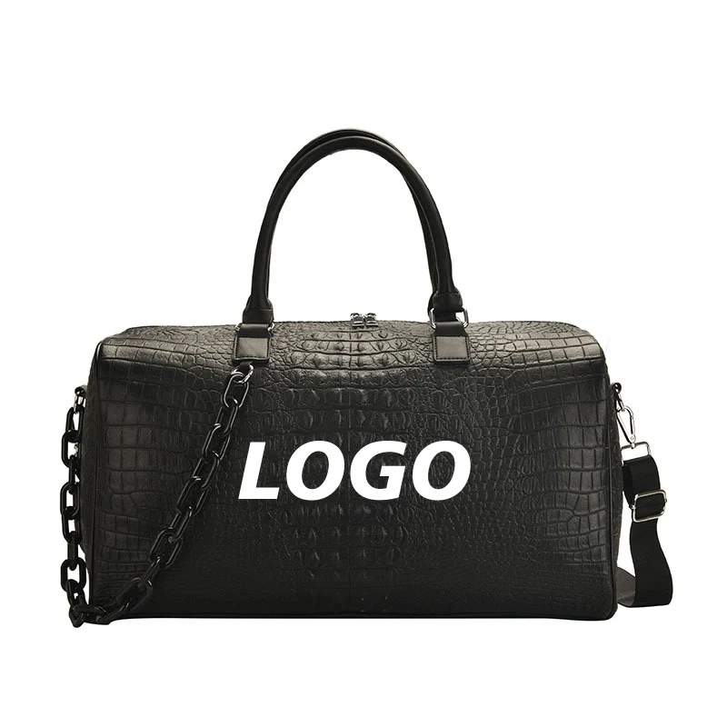 Custom PU Leather Gym Sports Travel Duffel Bags 1