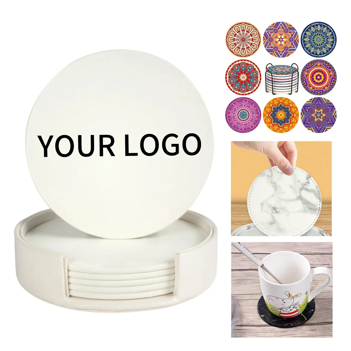 Round Ceramic Drink Coaster 1