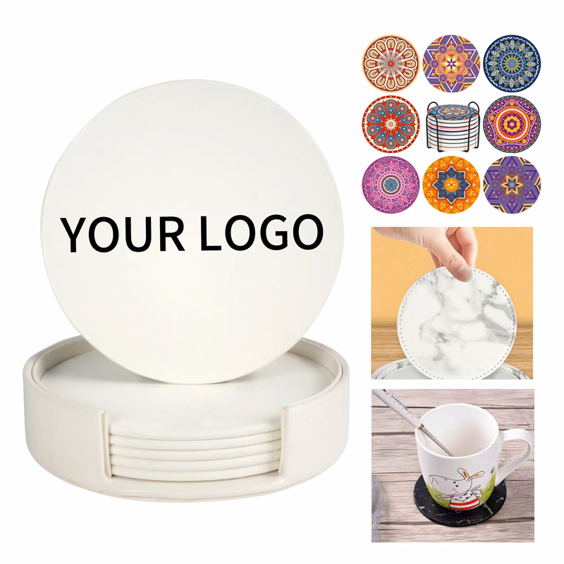 Round Ceramic Drink Coaster