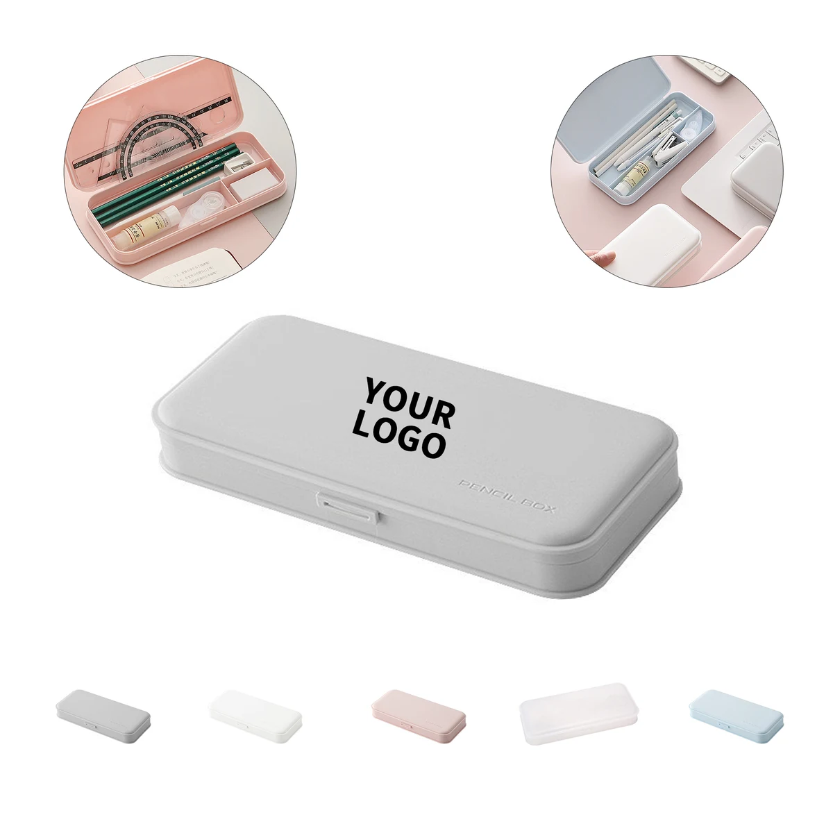 Transparent Plastic Storage Pencil Case Box 1