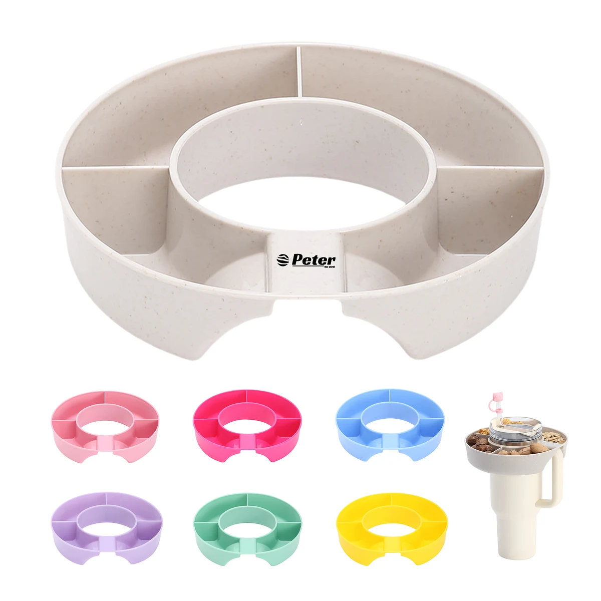 Tumbler Plastic Snack Ring Tray Bowl 1