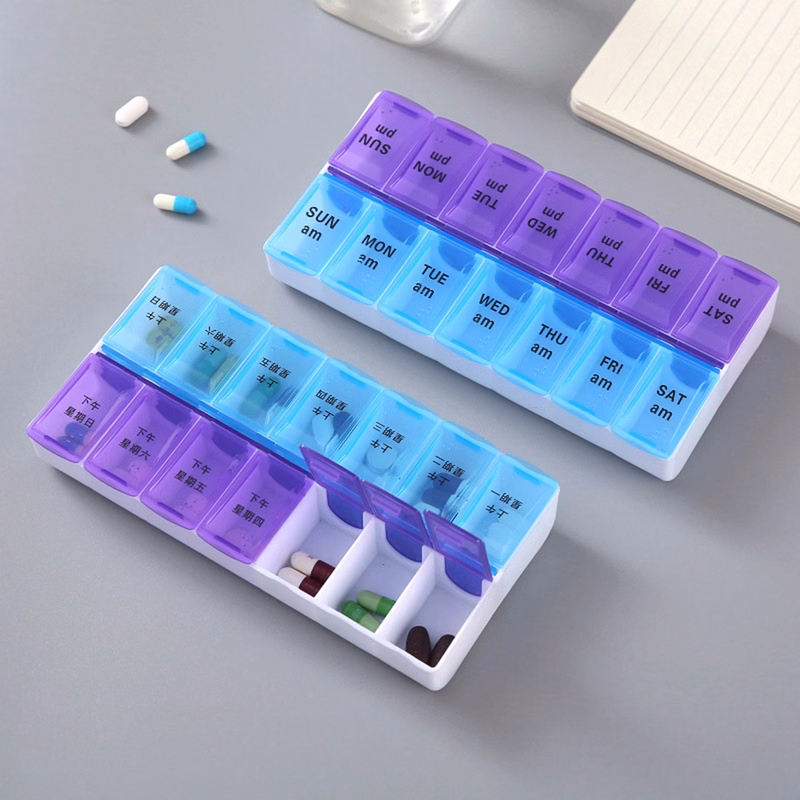 Double Row Weekly 7 Day Pill Box