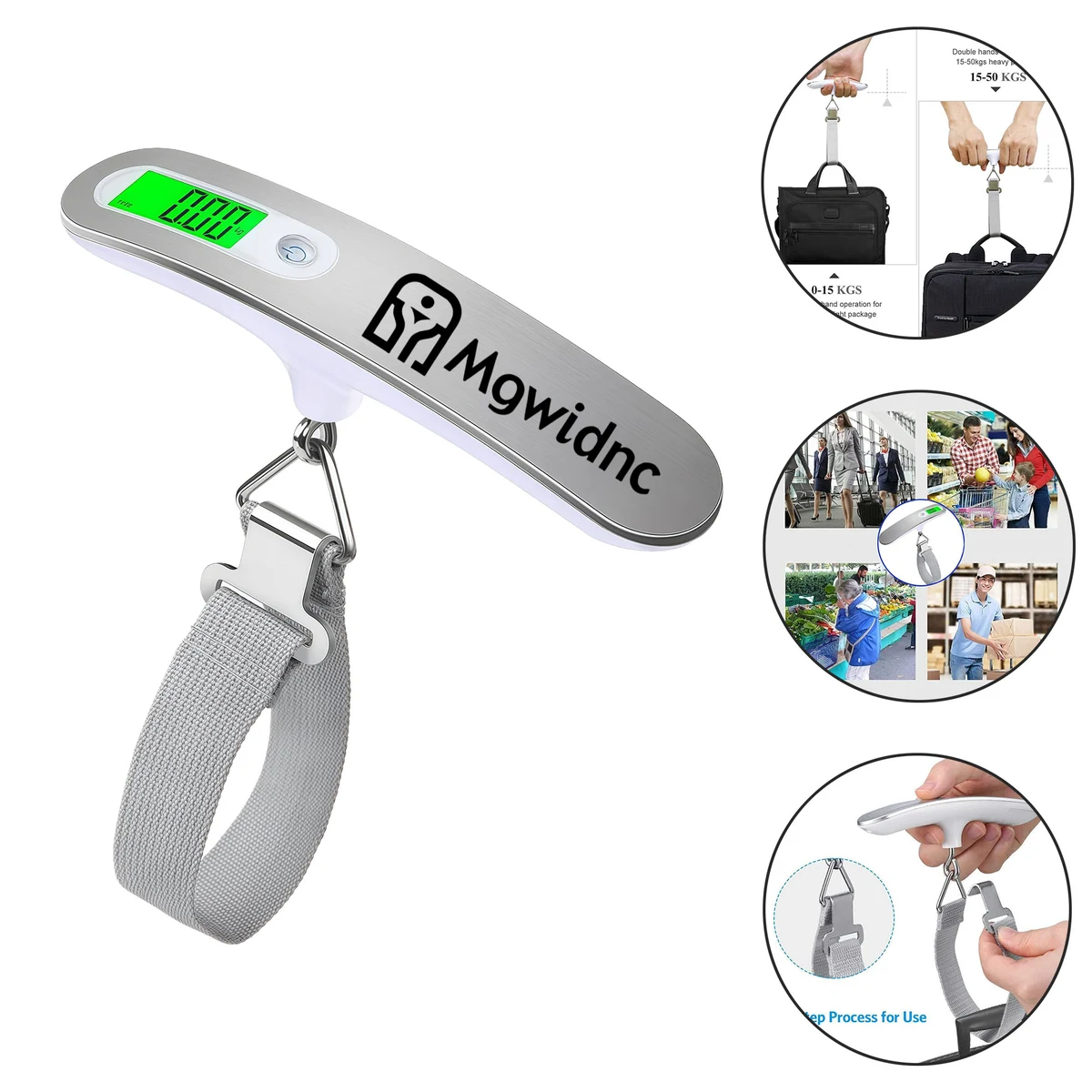 50KG Portable Handheld Luggage Scale with LCD Display 1
