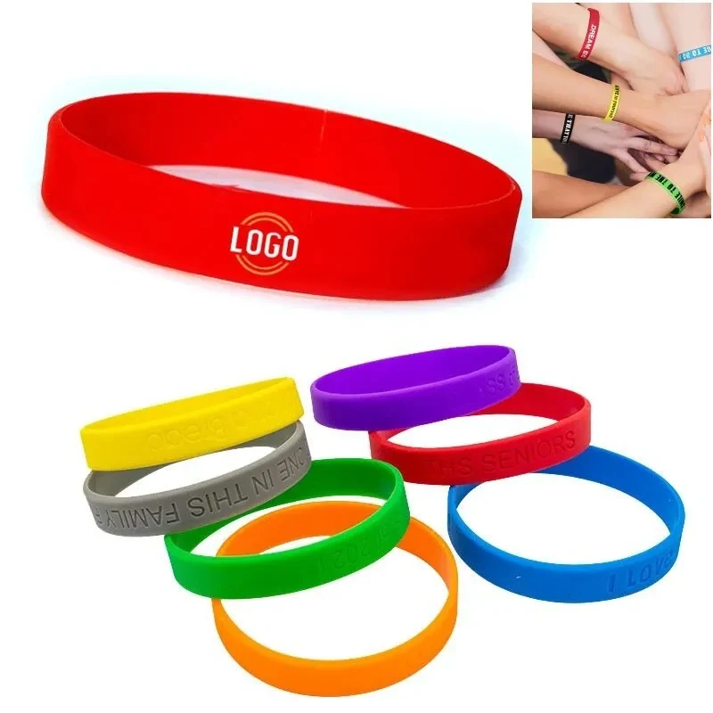 Custom Printed Silicone Wristbands Bracelet Set 1