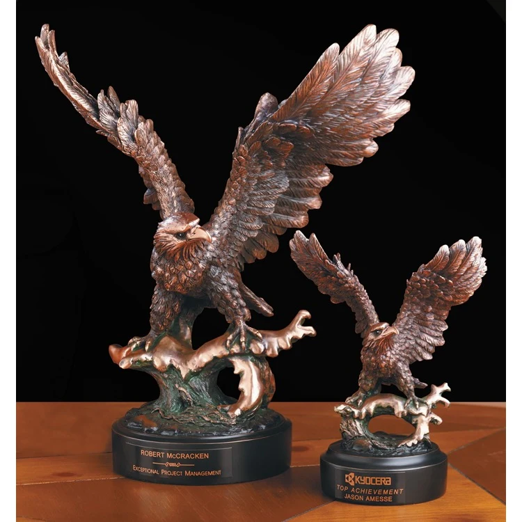 15" Bronzed Perched Eagle Trophy 1