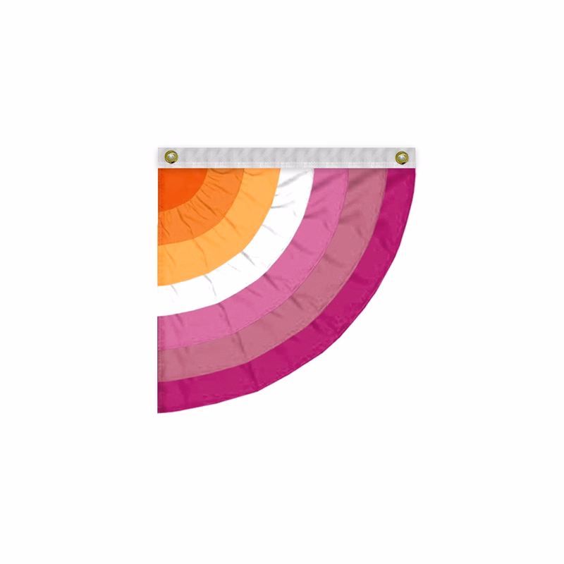 3'x3' Butch Lesbian Pleated Half Fan- Right Side