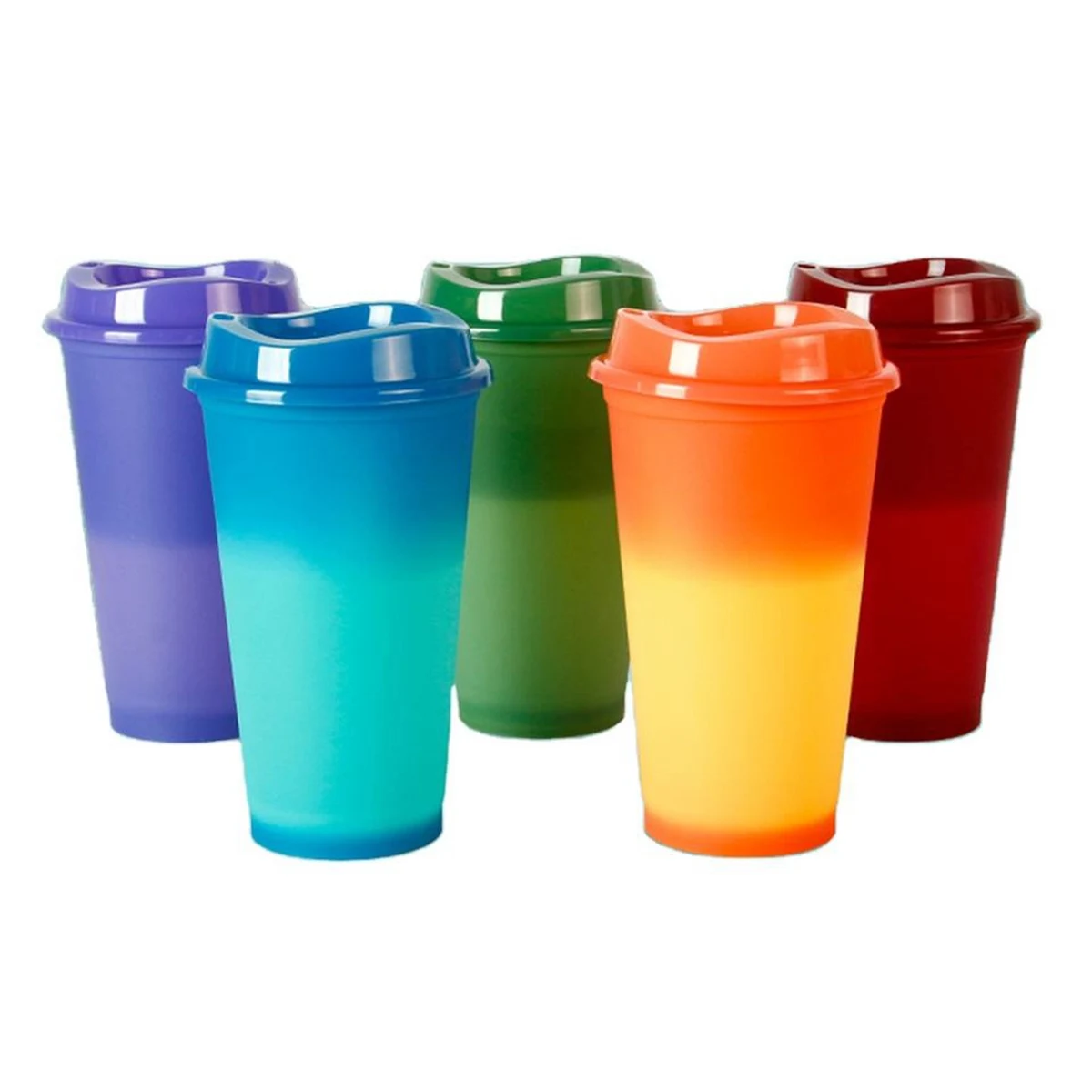 16 Oz Heat Color Changing Plastic Coffee Cup 1