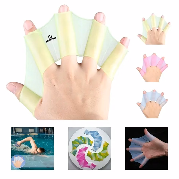 Custom Silicone Swimming Webbed Gloves — Water Sports Performance Gear