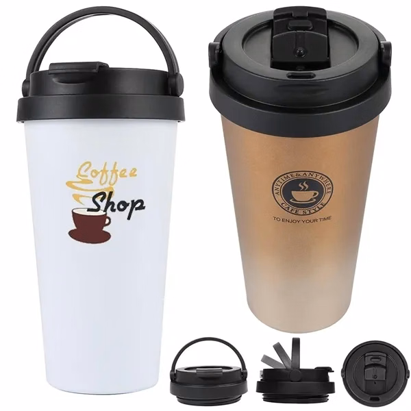 Stainless Steel Vacuum Insulated Travel Coffee Mug for Commutes, Fitness and Travel